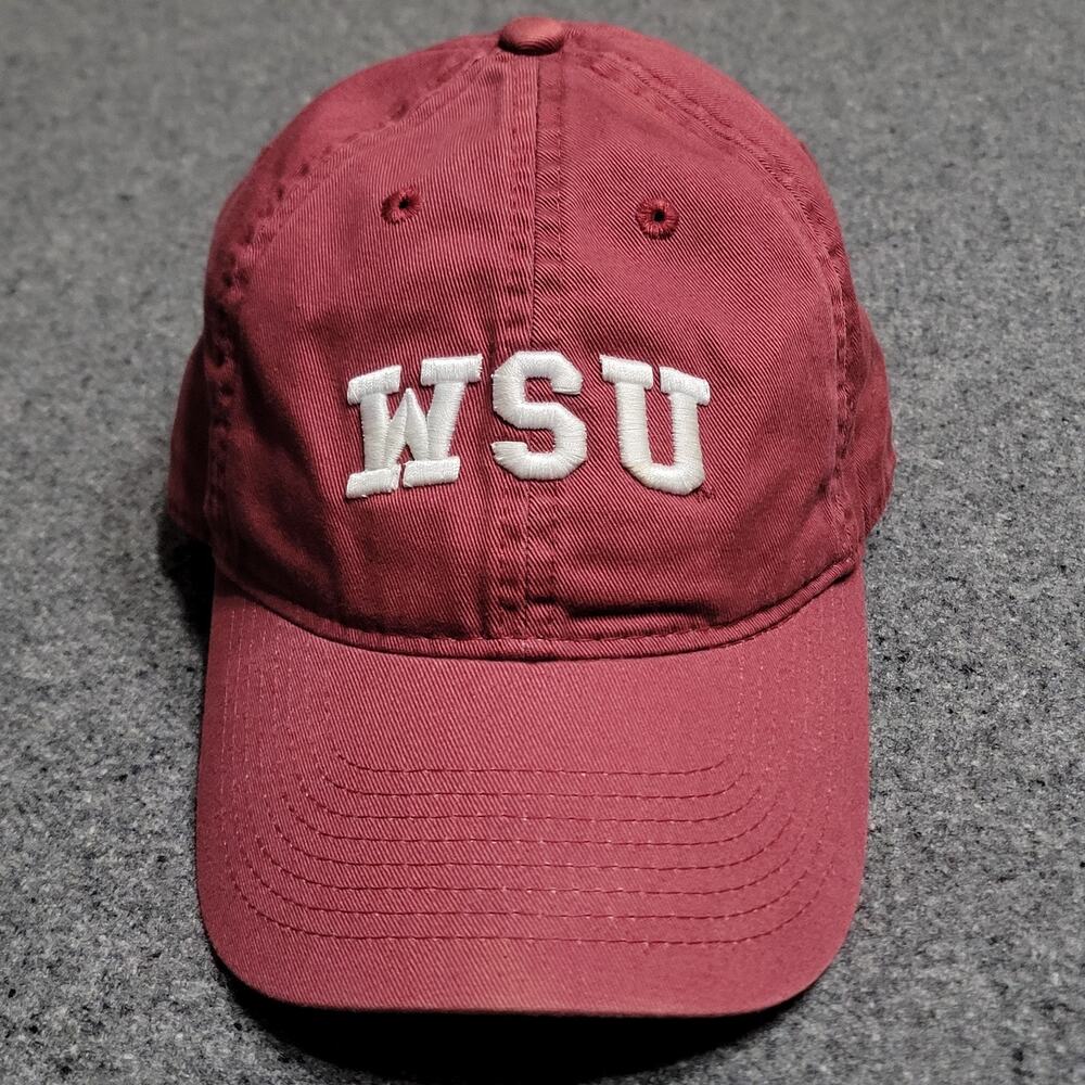 Washington State Cougars Hat Baseball Dad Cap WSU Crimson Adjustable Strapback